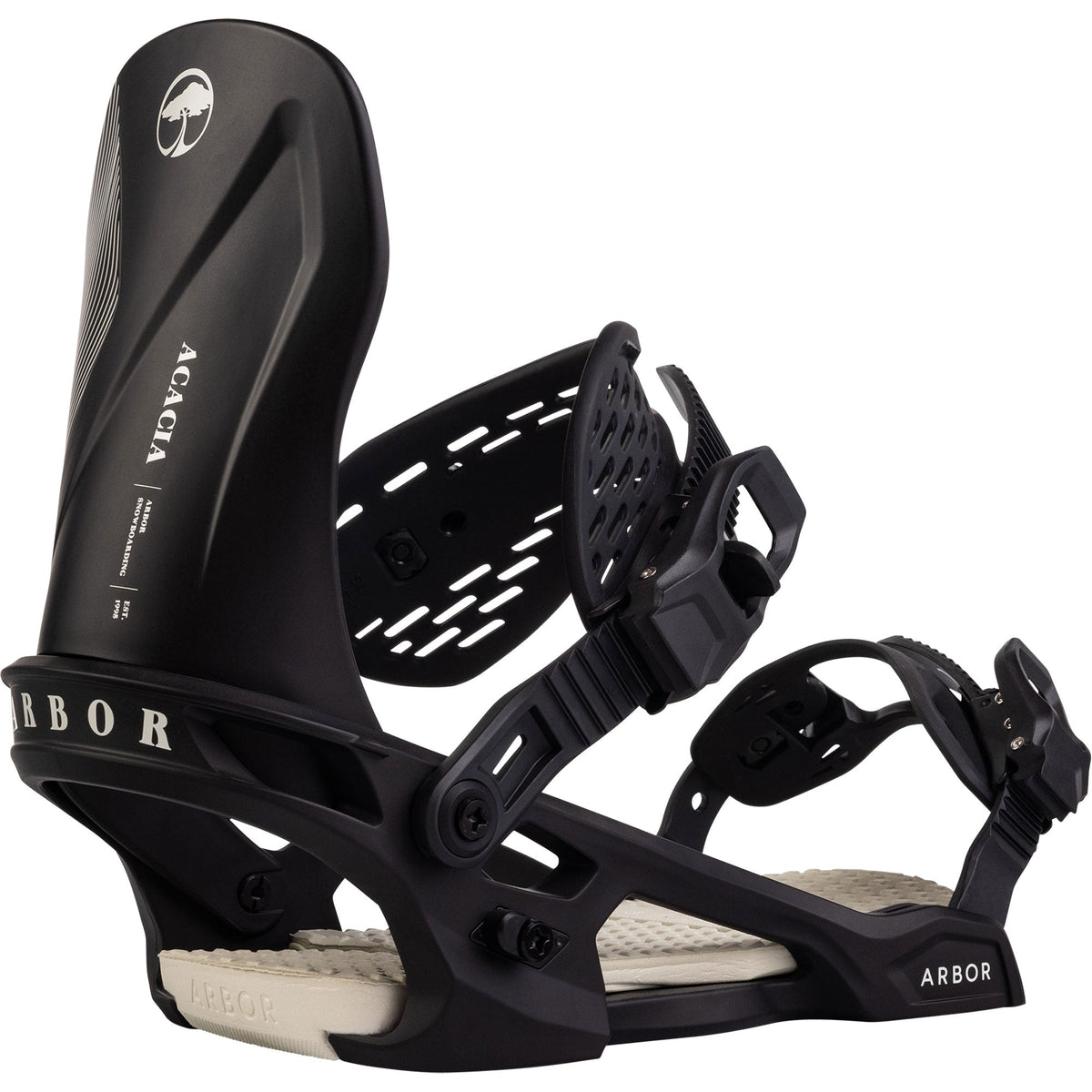 ARBOR Acacia Snowboardbindung 2025 Black Marshmellow