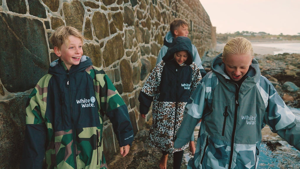 White Water Kids Hard Shell Robe  - Leopard Print