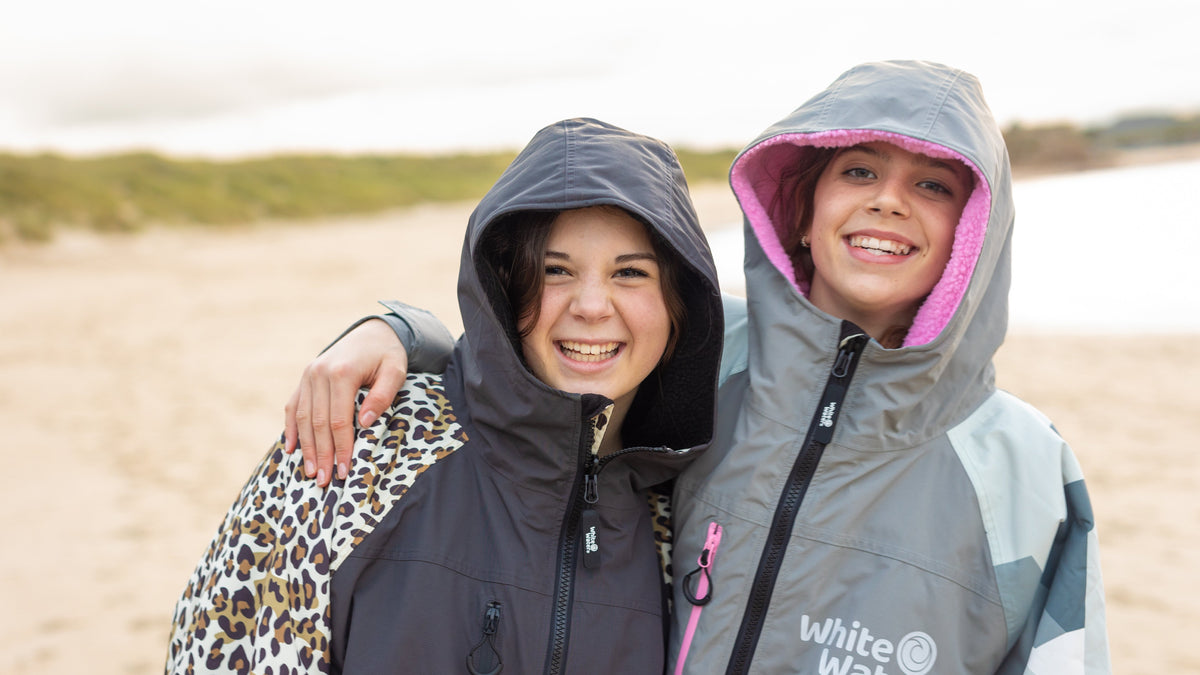 White Water Juniors Hard Shell Robe  - Leopard Print