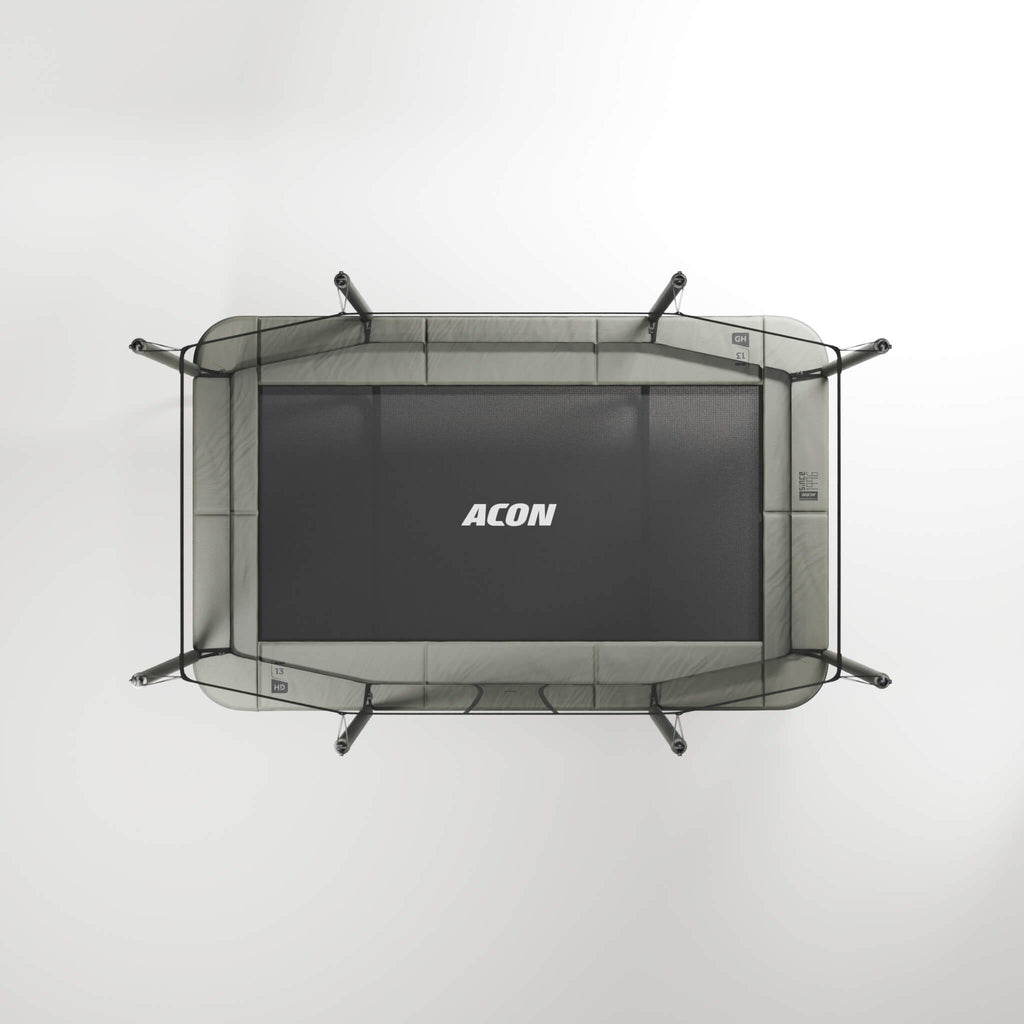 Acon 13 HD Rechteckiges Trampolin mit Netz und Leiter