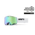 100% Snow Goggle NORG HiPER Essential White / Green ML Mirror