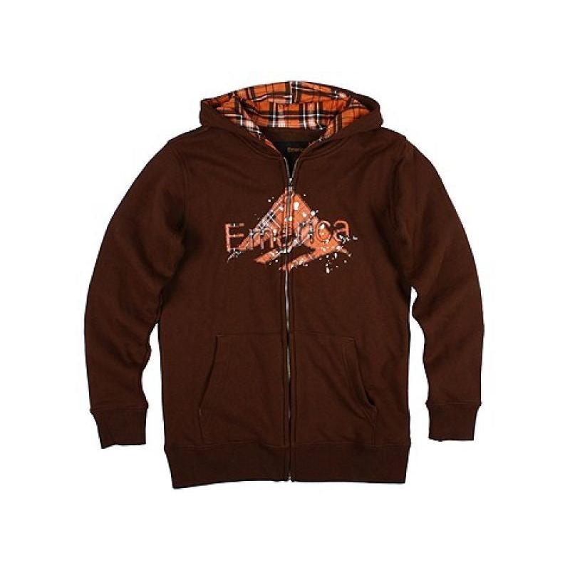 Emerica Zip-Hooded Flying the Flannel chocolate