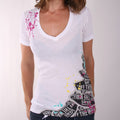 Vans Ladies T-shirt Pazted Up Vans white