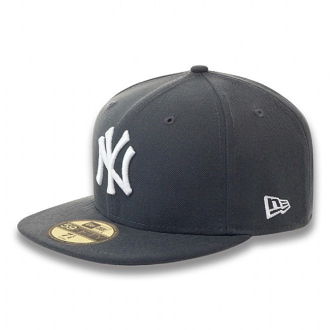 New Era Cap 59-Fifty New York Basic graphite/white
