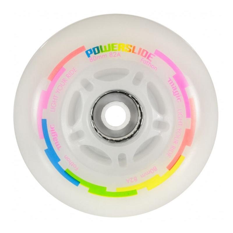 Powerslide Wheels Fothon Magic 76mm 82a white LED