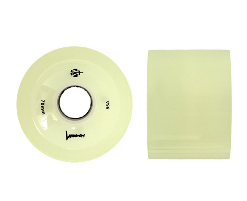 Luminous LED Longboard Wheel 70mm white glow