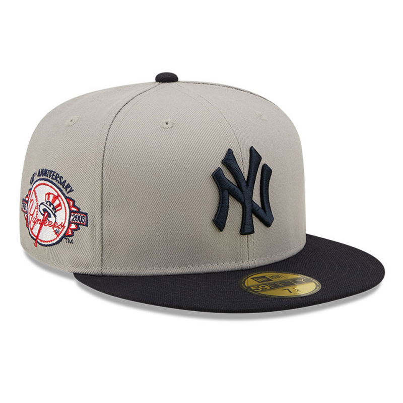 New Era Cap 59-Fifty New York Yankees MLB Side Patch Grey