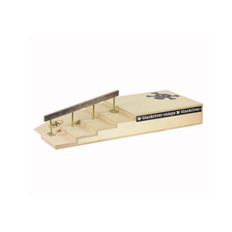 Blackriver Fingerboard Stairset gold Square Rail