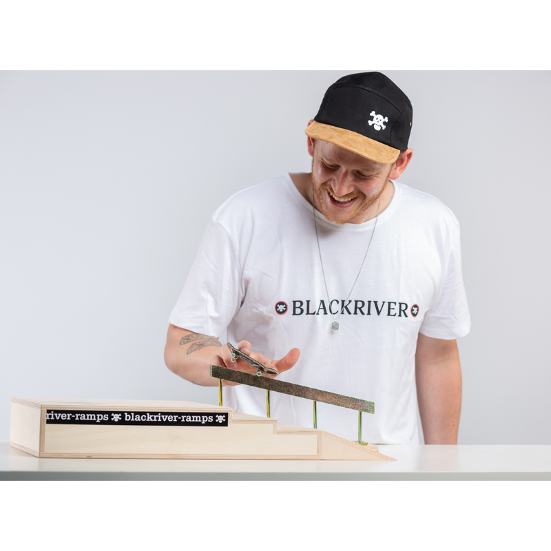 Blackriver Fingerboard Stairset gold Square Rail