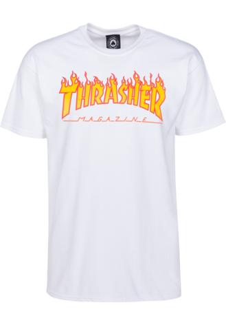 Thrasher T-Shirt Flame White