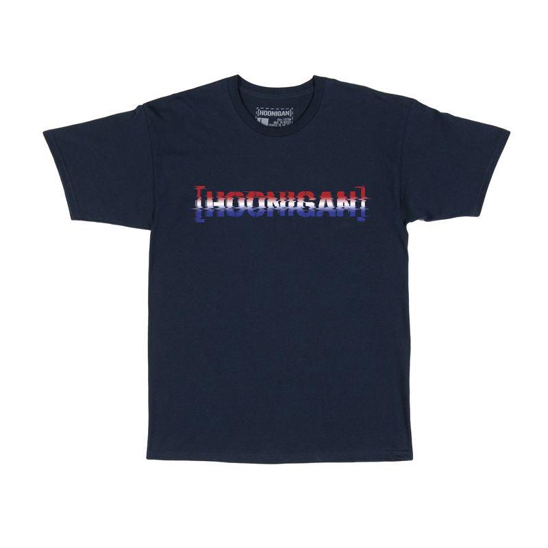 Hoonigan T-Shirt Glitch Bracket Graphic navy