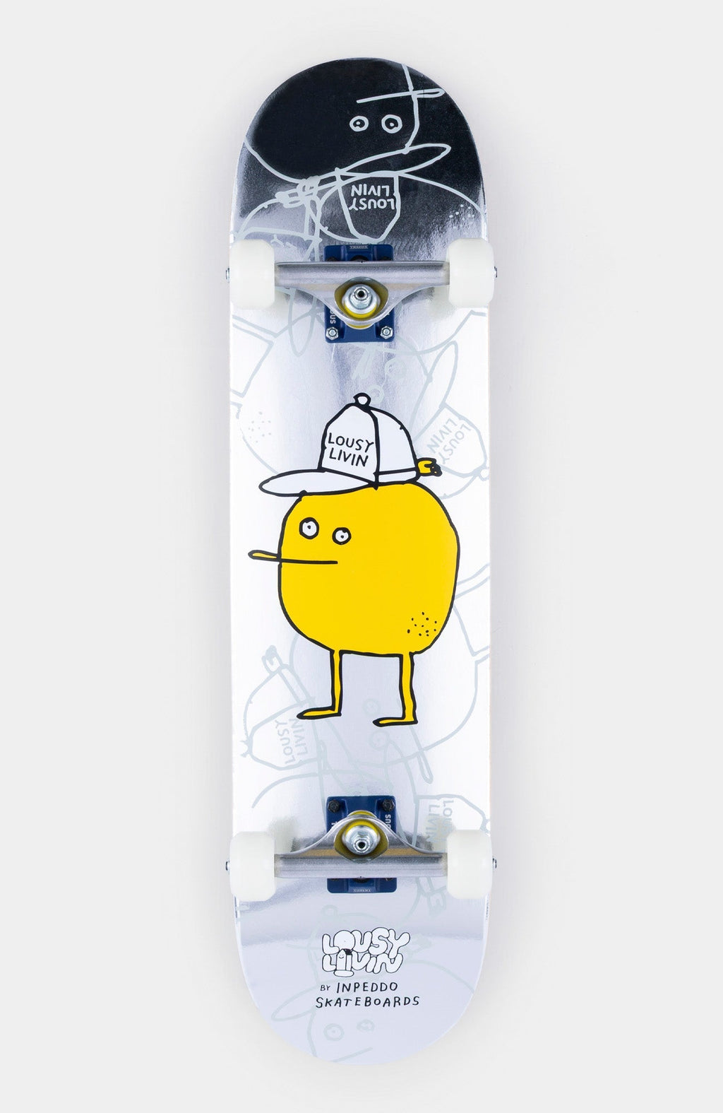 Inpeddo Skateboard Prem Complete Silver Lemon