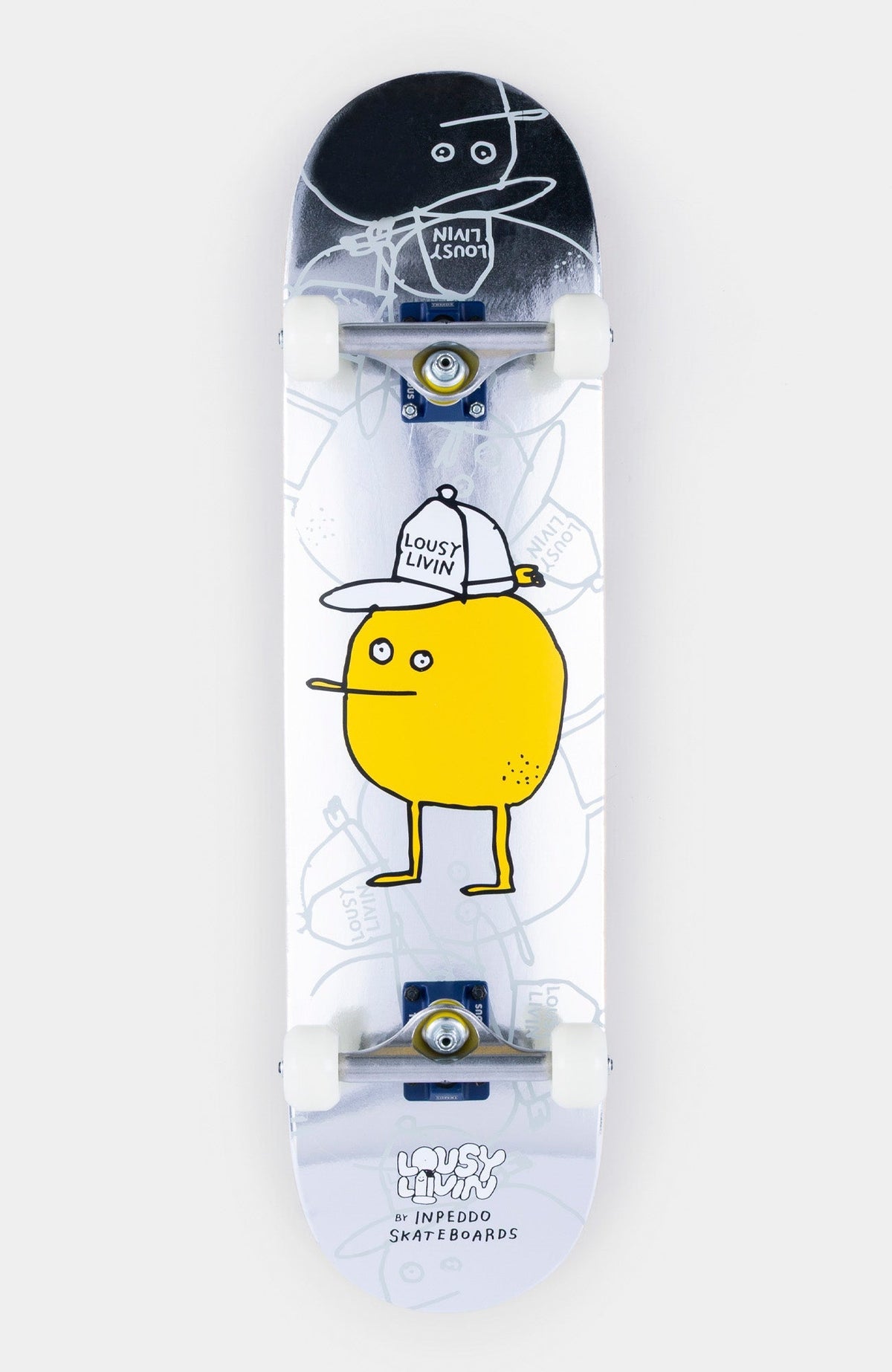 Inpeddo Skateboard Prem Complete Silver Lemon