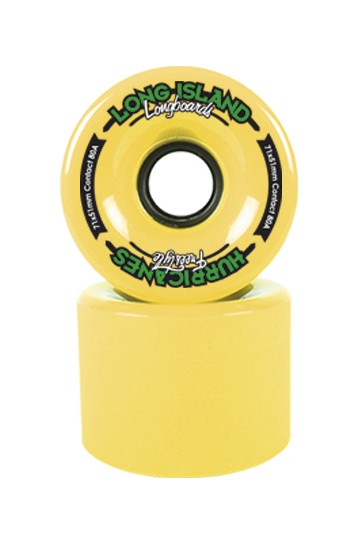 Long Island Longboard Wheels "Freestyle Hurricanes" 71mm 83a - Yellow