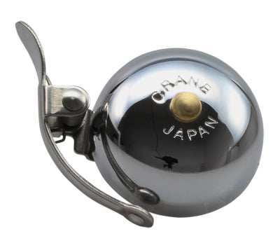 Crane Bell Co. Mini Suzu Fahrradklingel mit Steel Band Mount - Chrome Plated