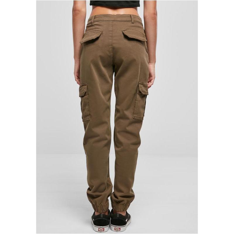Urban Classics Ladies Cotton Twill Utility Pants olive