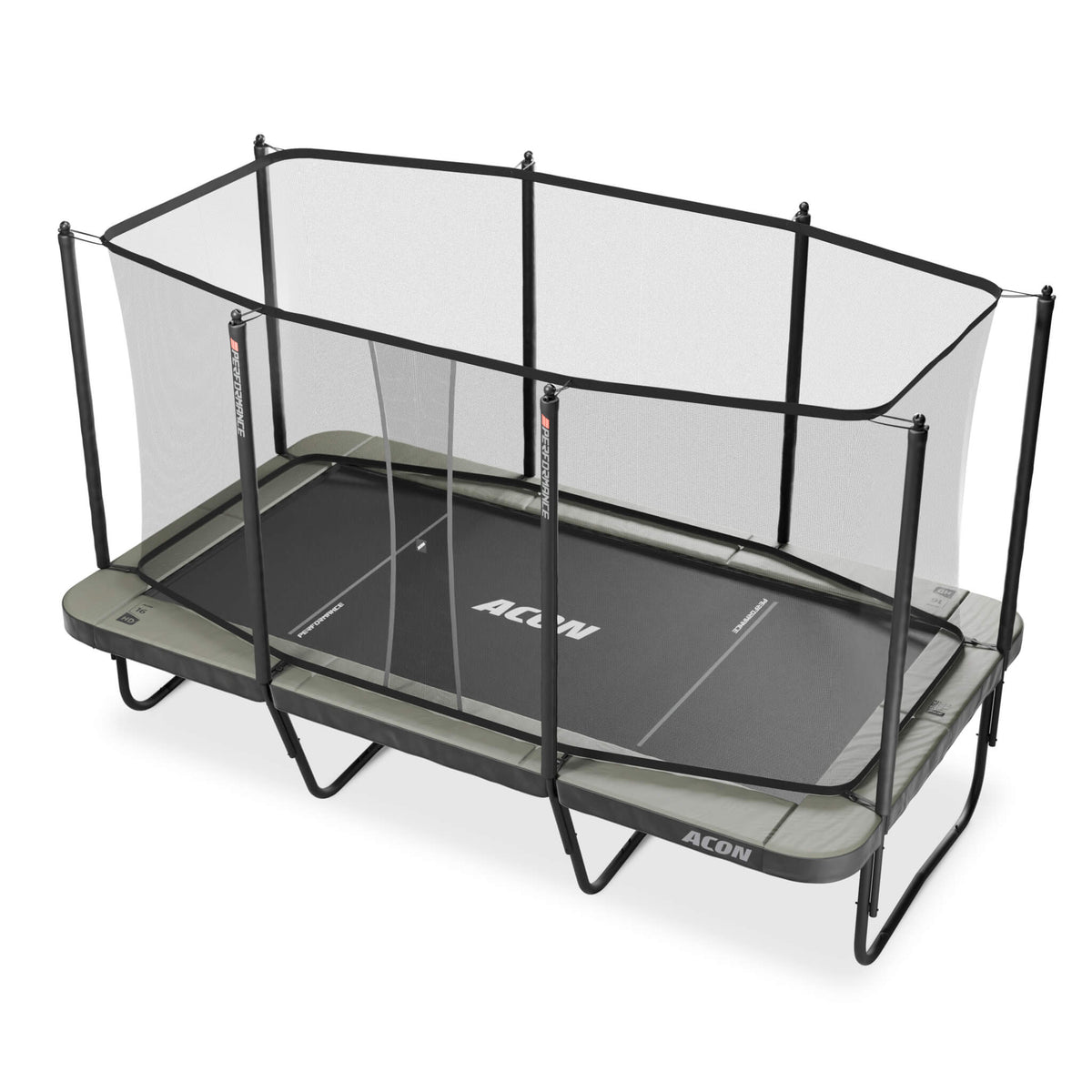 Acon 16 HD PRO Performance Rechteckiges Trampolin mit Netz und Leiter