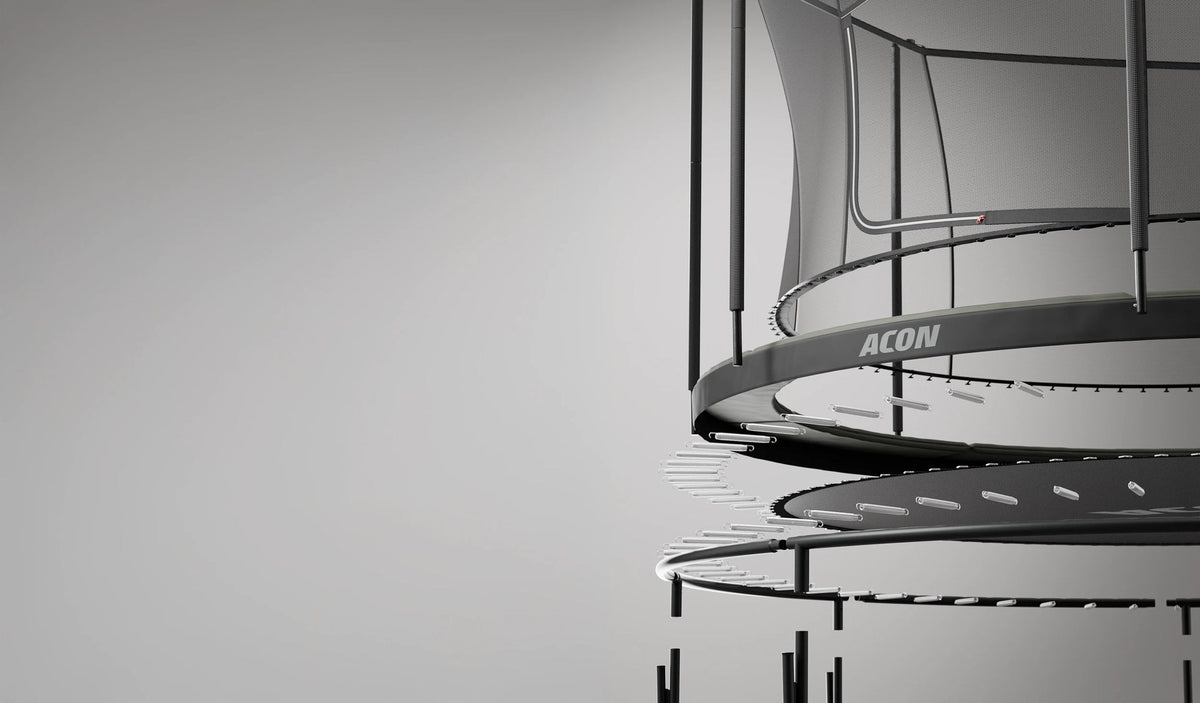 Acon Air 4,3 m Rundes Trampolin mit Sicherheitsnetz und Leiter, GEN 2.0
