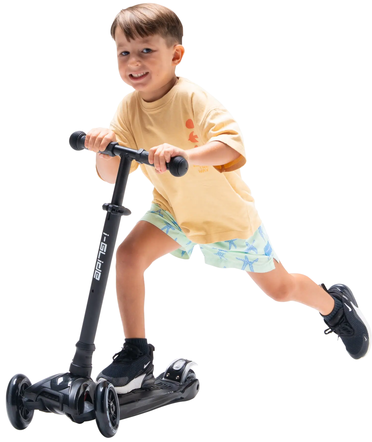 i-Glide Kinder Scooter 3 Rolle Black