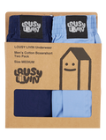 Lousy Livin Boxershorts Plain 2 Pack navy/port blue
