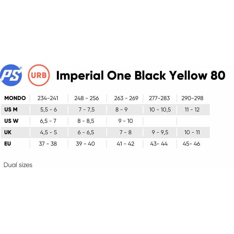 Powerslide Skates Imperial One Black Yellow 80
