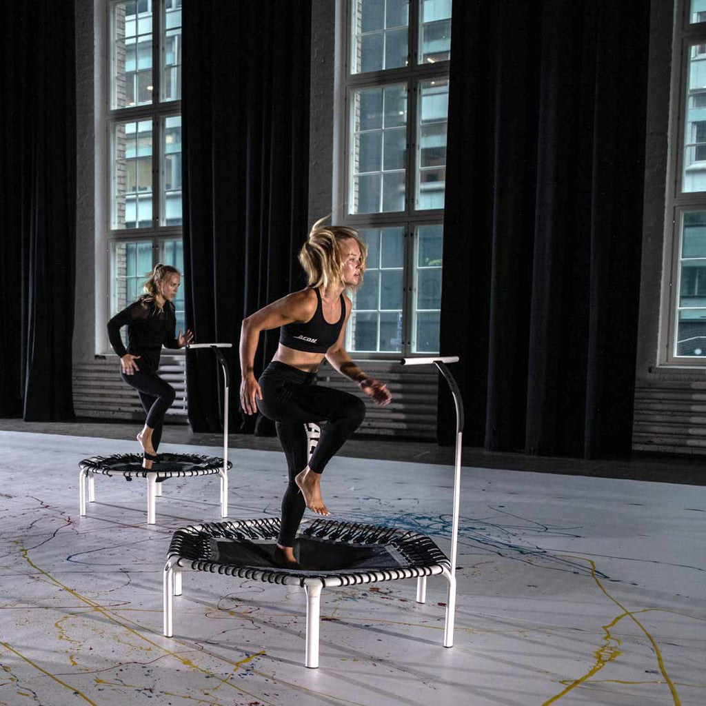 Acon Sechseckiger Rebounder Fitness-Trampolin Fit 1,41 m weiß