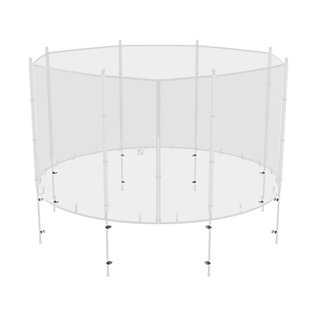 U-Bolzen-Montageset für Trampolin-Sicherheitsnetz, 16-teilig